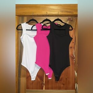 Bodysuits - White, Pink, and Black